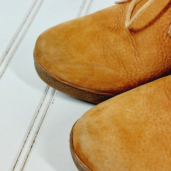 Lucky Brand Junes Leather Lace Up Wedge Chukka Ankle Boots C 606 - Picture 12 of 13